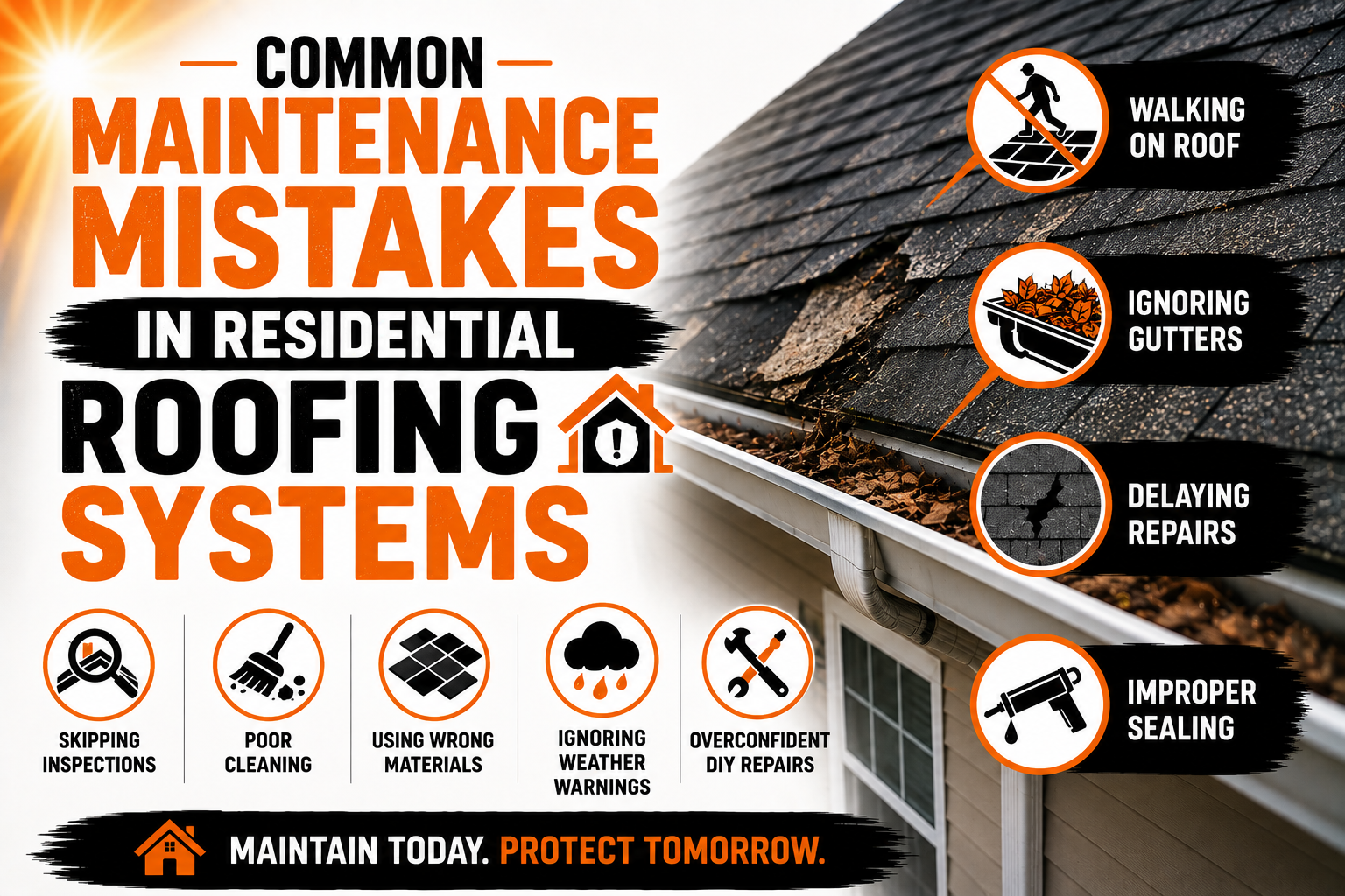 Common Maintenance Mistakes in Residential Roofing Systems