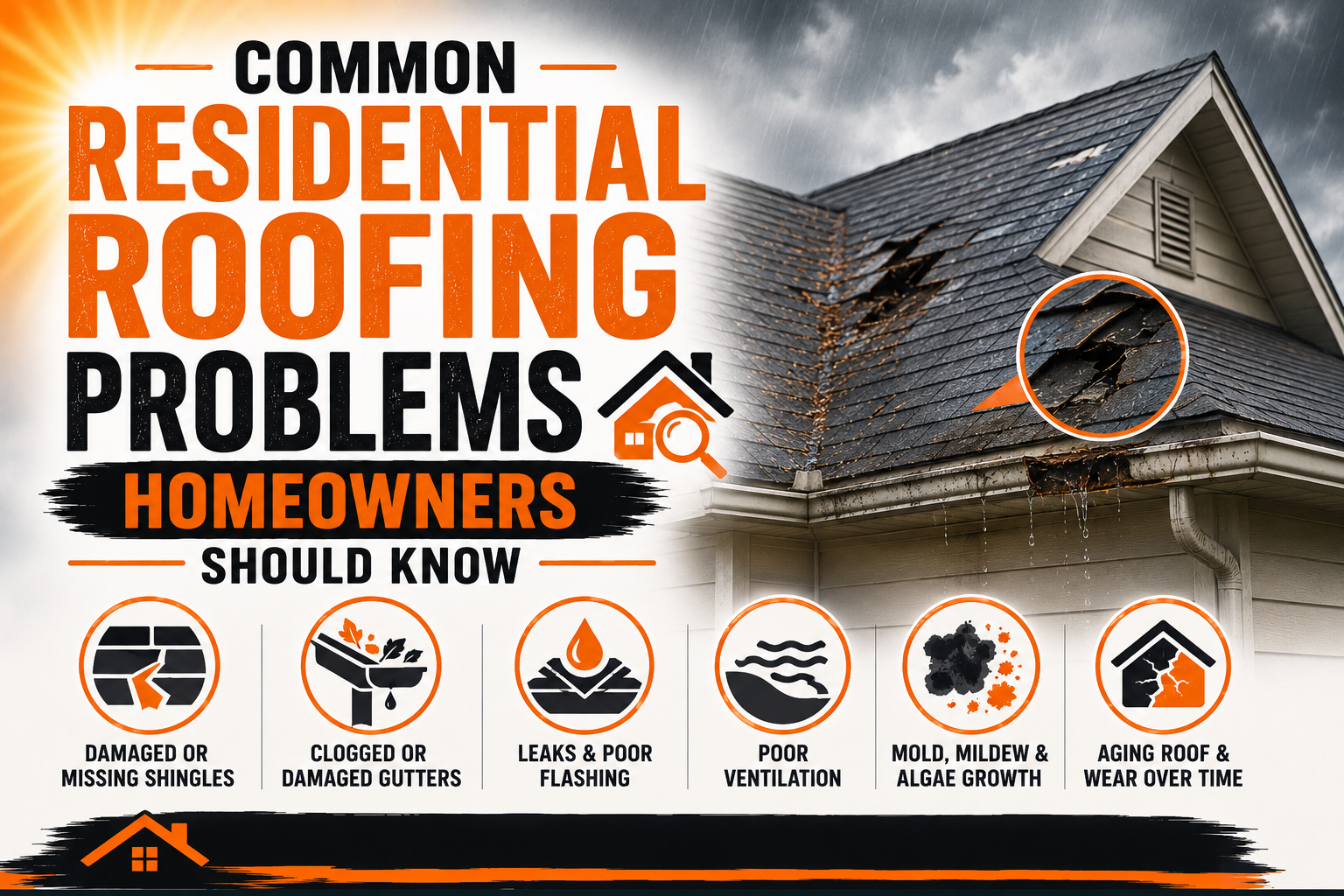 Common Residential Roofing Problems Homeowners Should Know