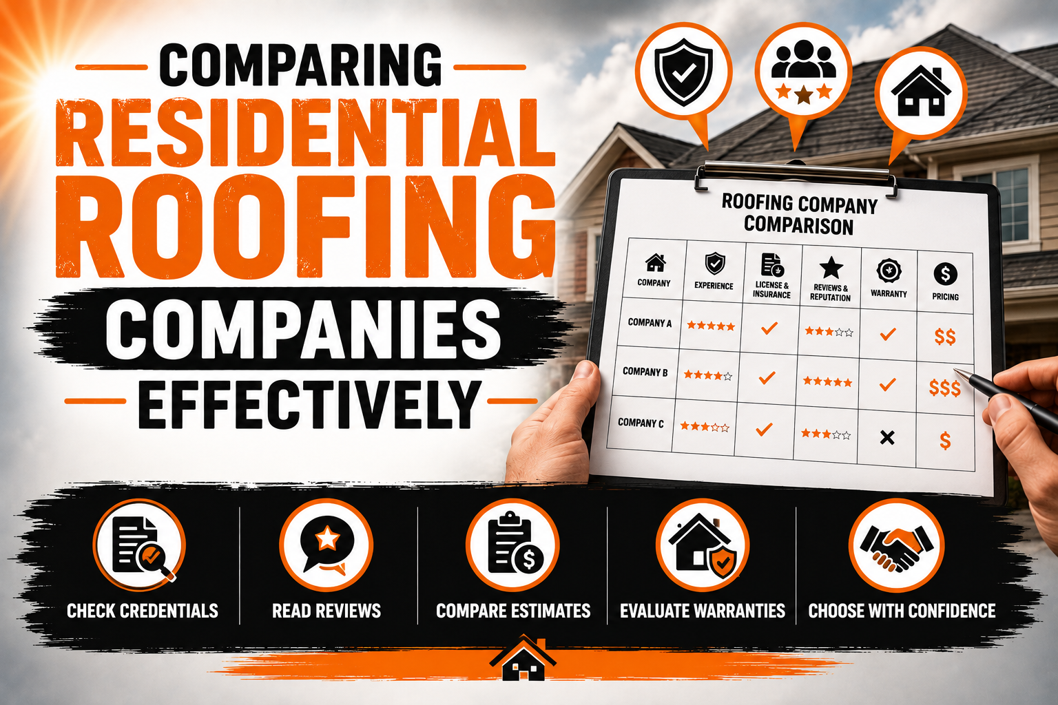 Comparing Residential Roofing Companies Effectively