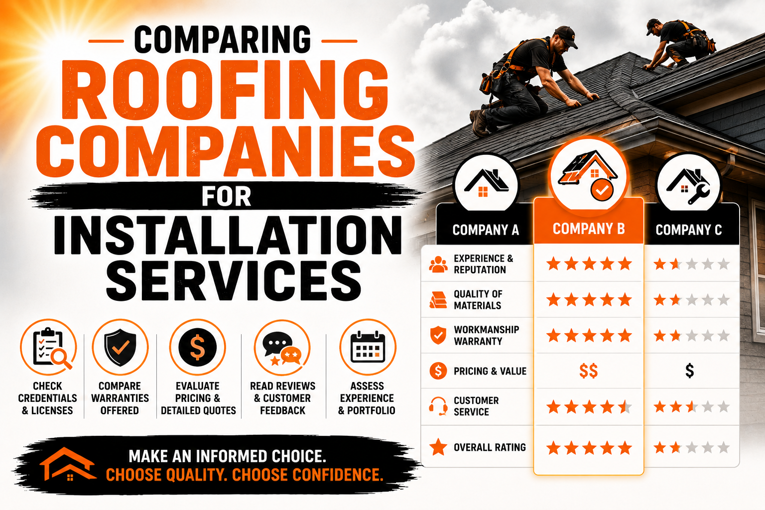 Comparing Roofing Companies for Installation Services