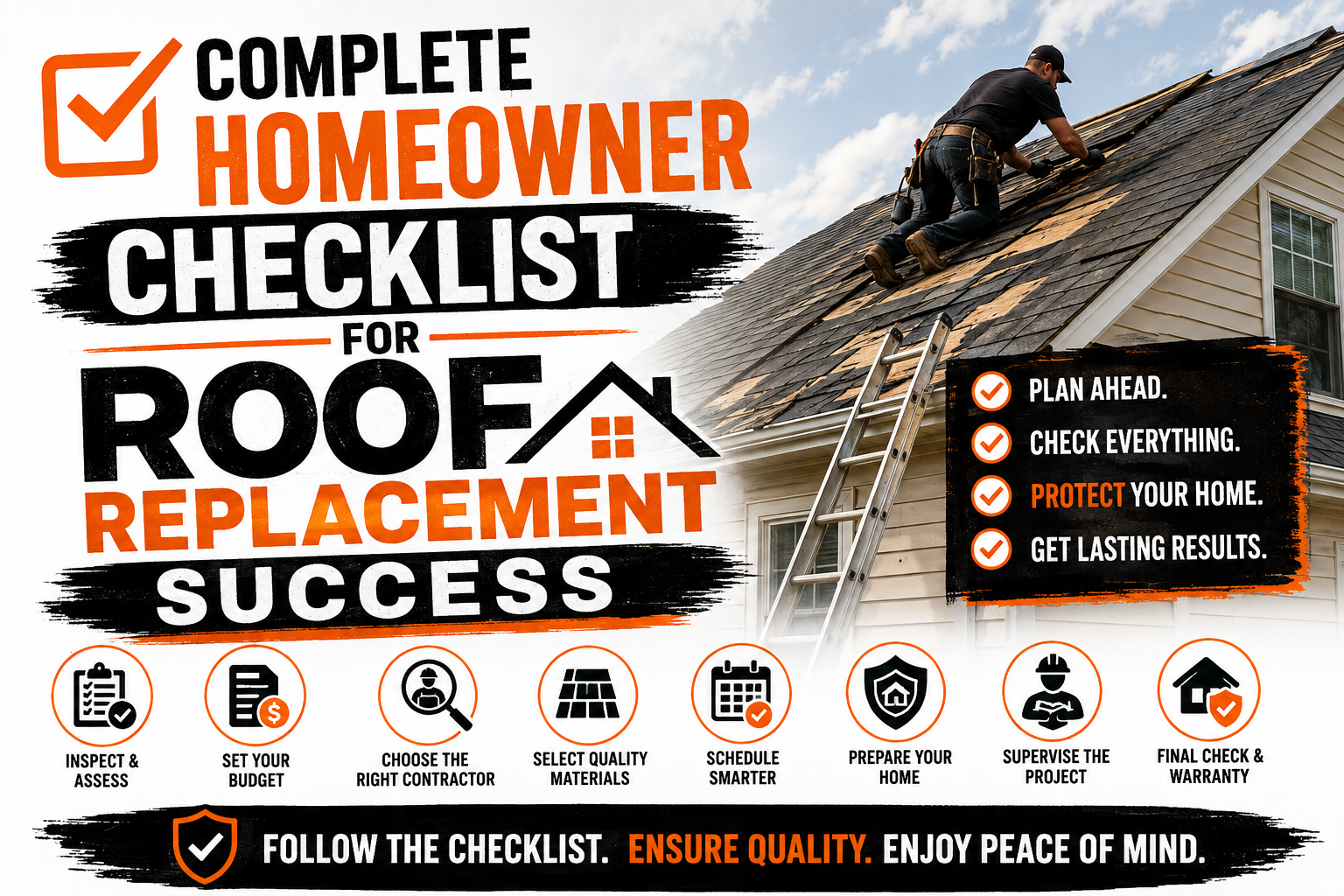 Complete Homeowner Checklist for Roof Replacement Success