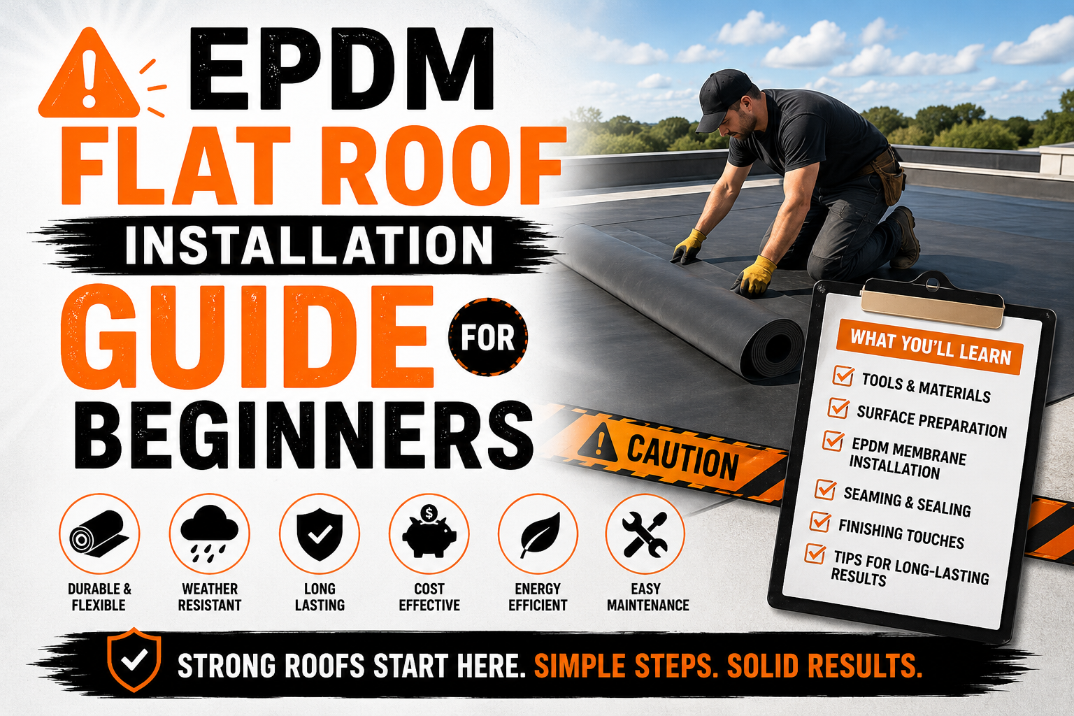EPDM Flat Roof Installation Guide for Beginners