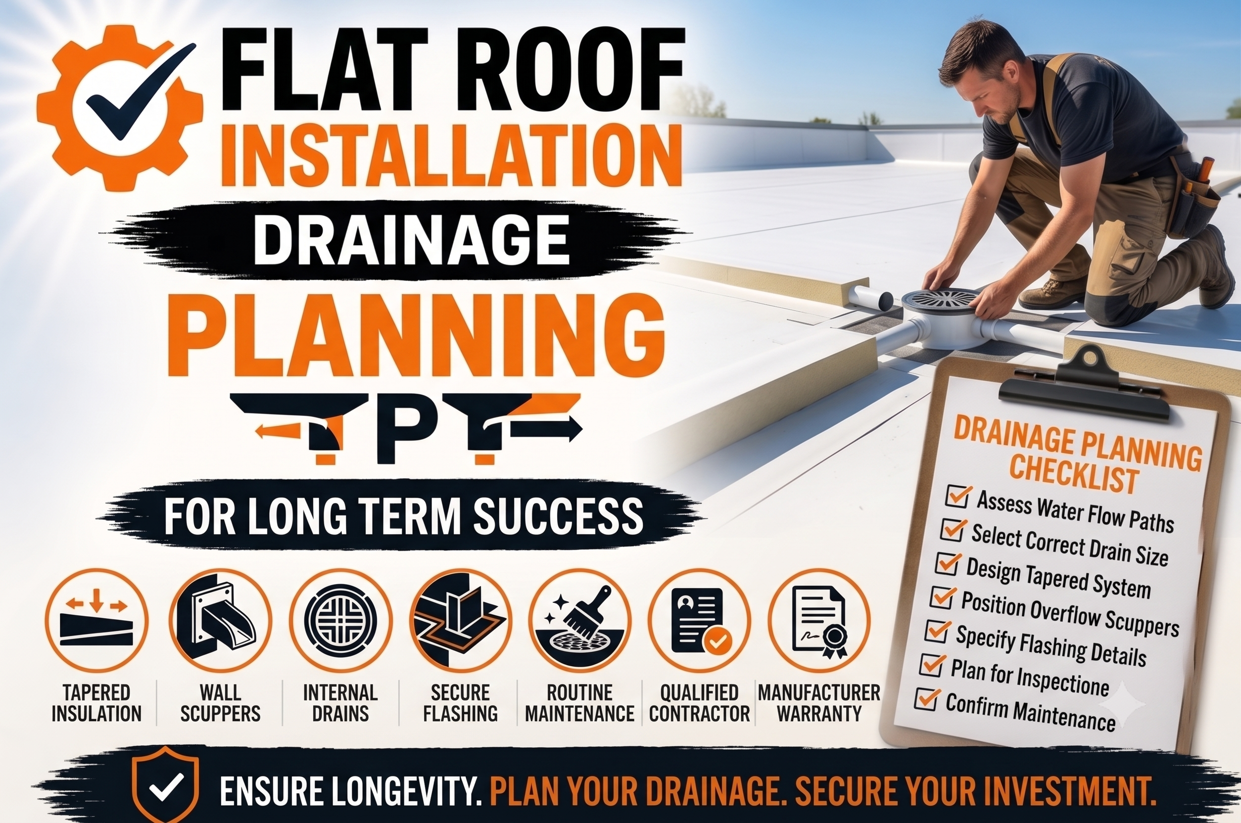 Flat Roof Installation Drainage Planning for Long Term Success