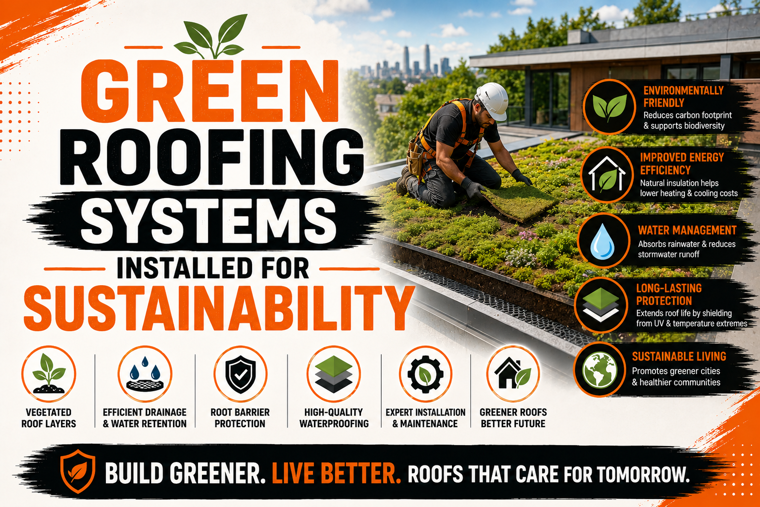 Green Roofing Systems Installed for Sustainability