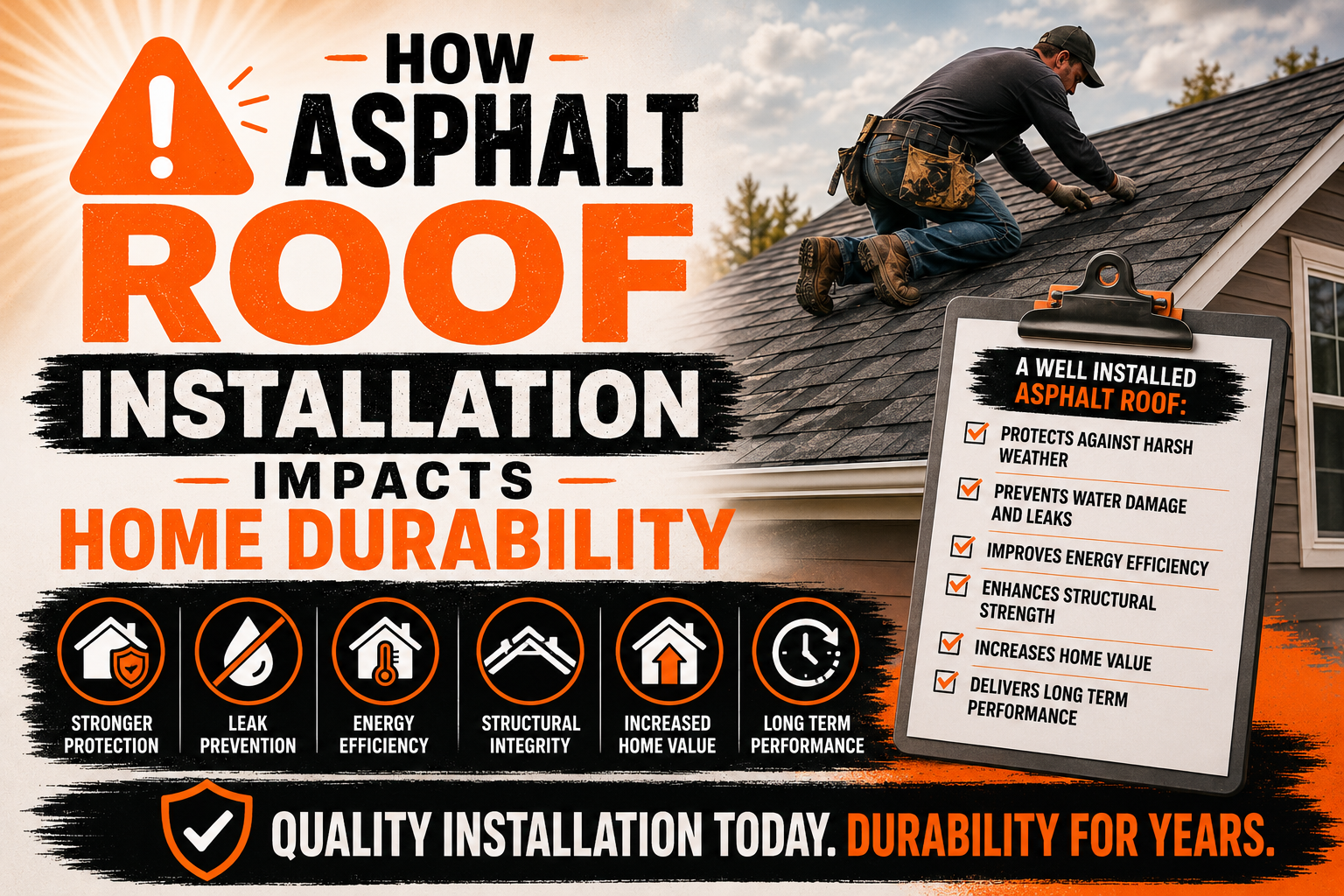 How Asphalt Roof Installation Impacts Home Durability
