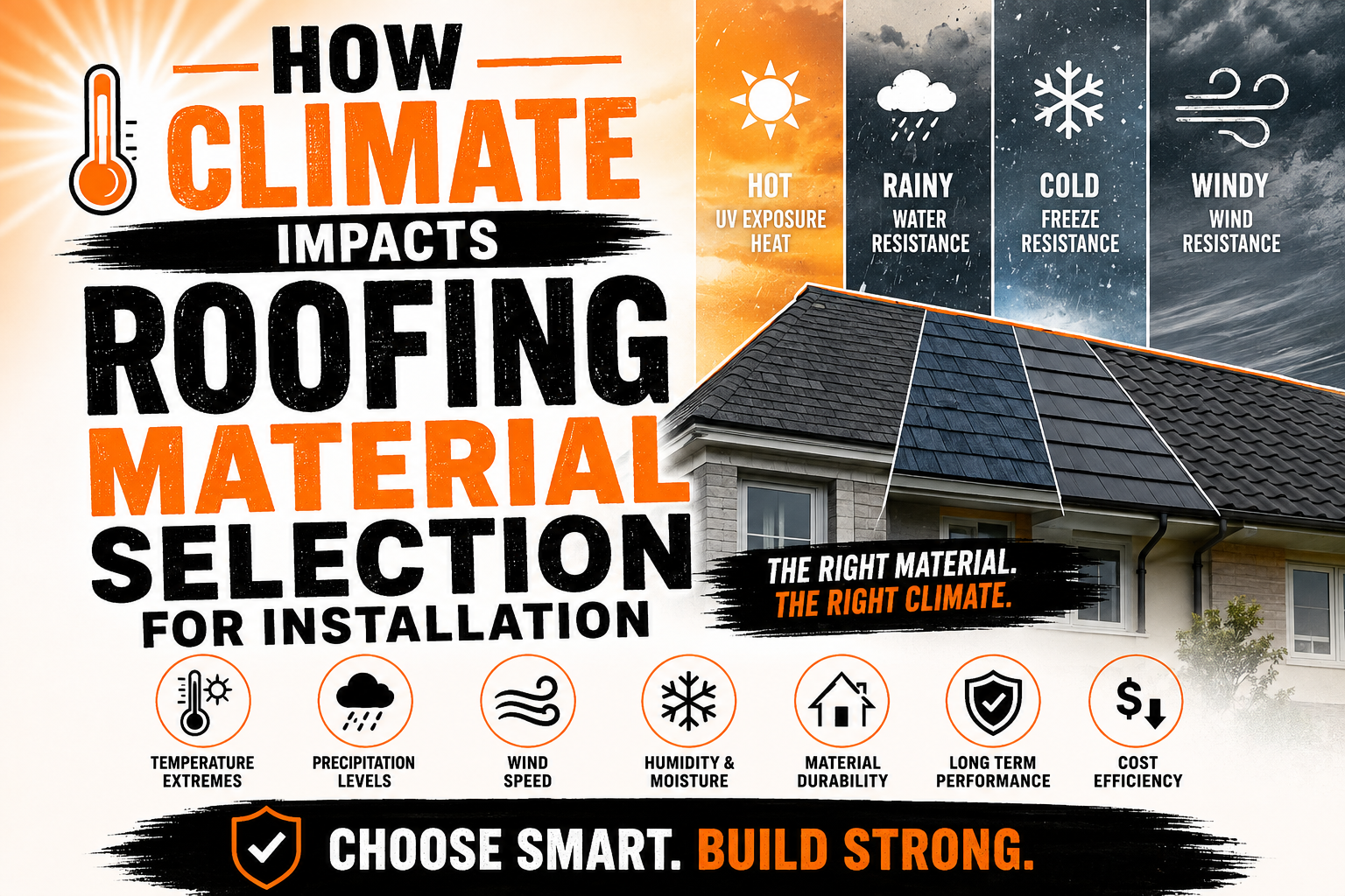 How Climate Impacts Roofing Material Selection for Installation