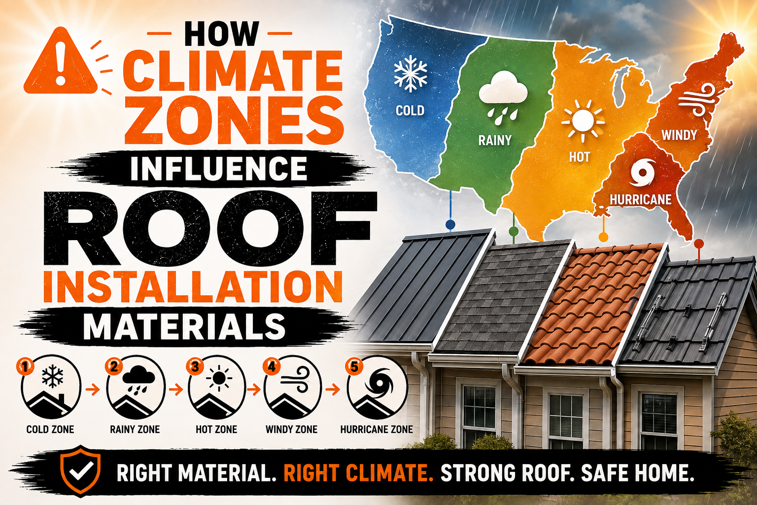 How Climate Zones Influence Roof Installation Materials
