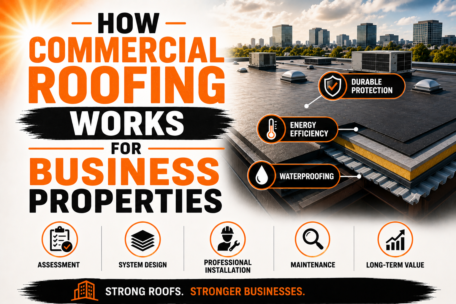 How Commercial Roofing Works for Business Properties