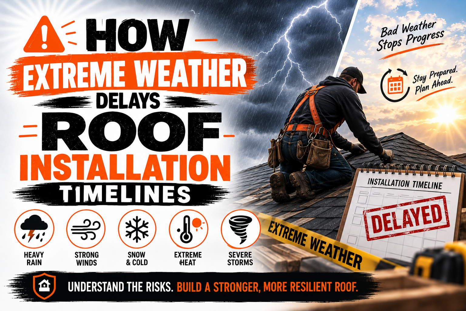 How Extreme Weather Delays Roof Installation Timelines