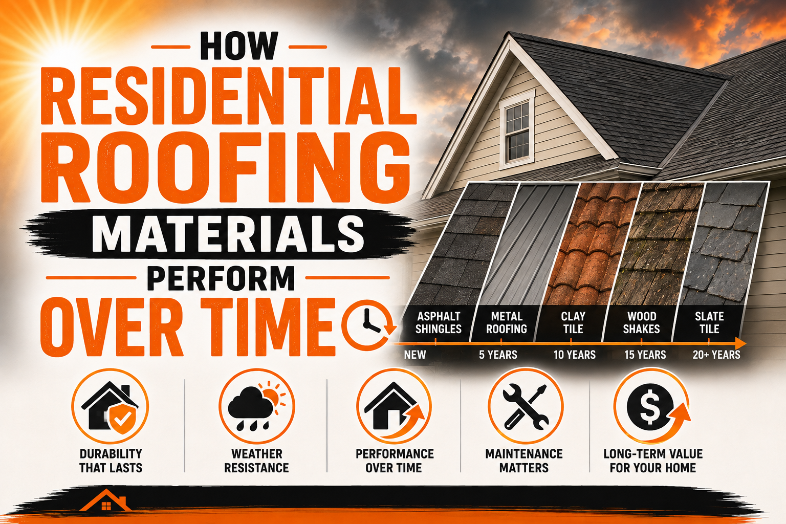 How Residential Roofing Materials Perform Over Time