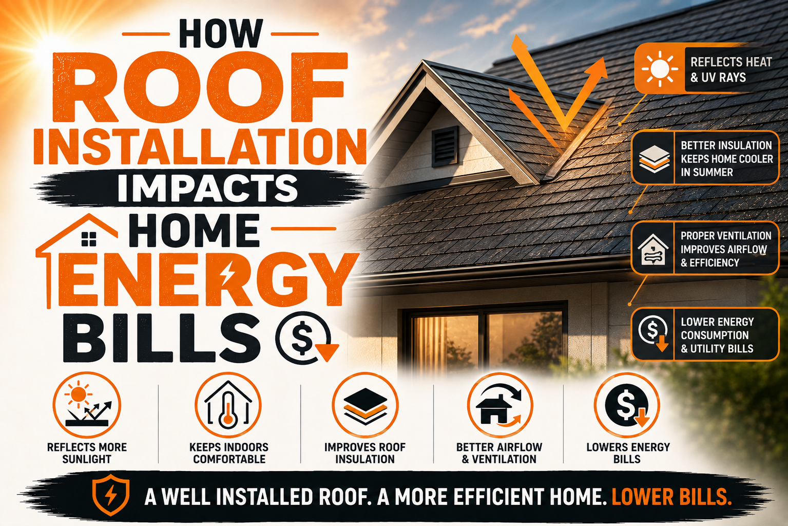 How Roof Installation Impacts Home Energy Bills