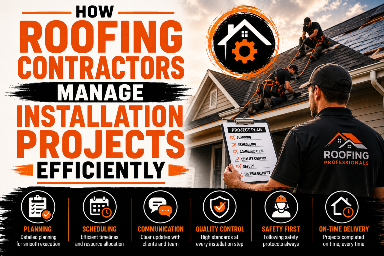 How Roofing Contractors Manage Installation Projects Efficiently