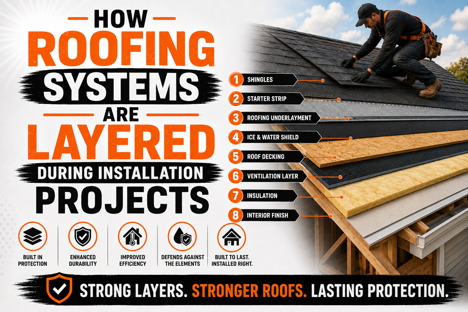 How Roofing Systems Are Layered During Installation Projects