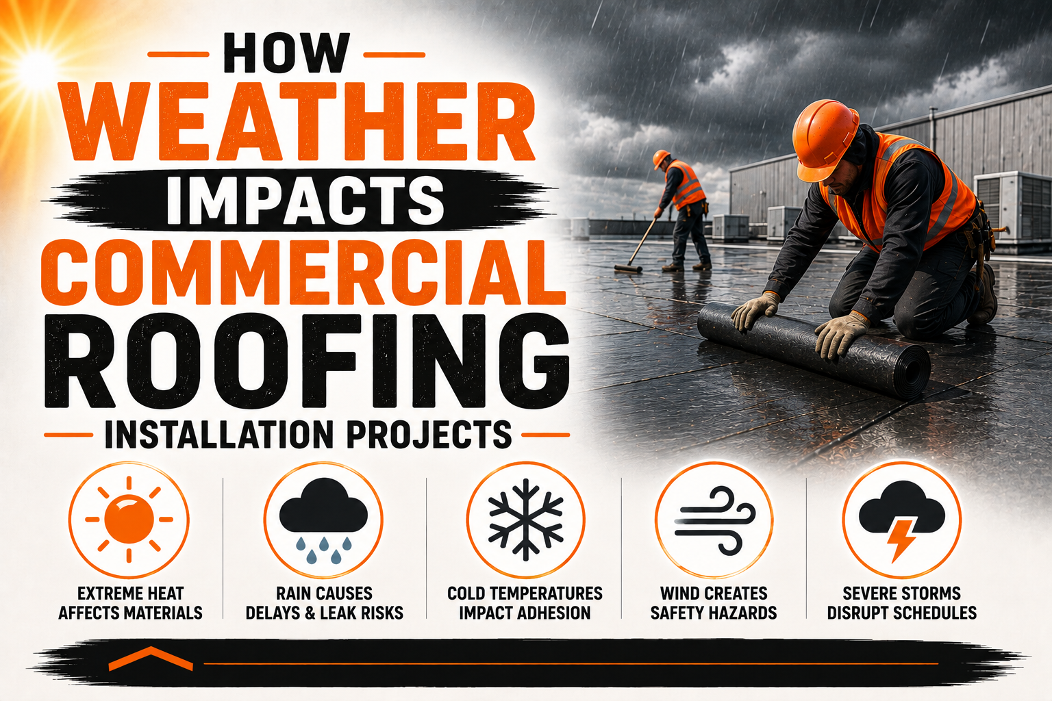 How Weather Impacts Commercial Roofing Installation Projects