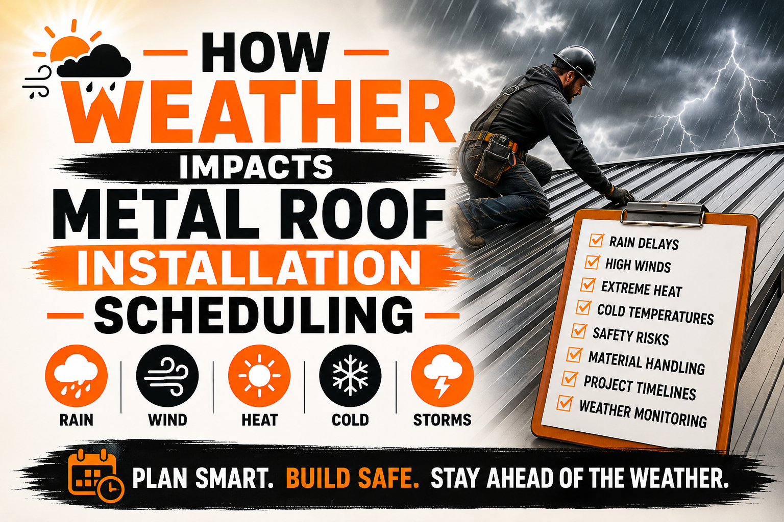 How Weather Impacts Metal Roof Installation Scheduling