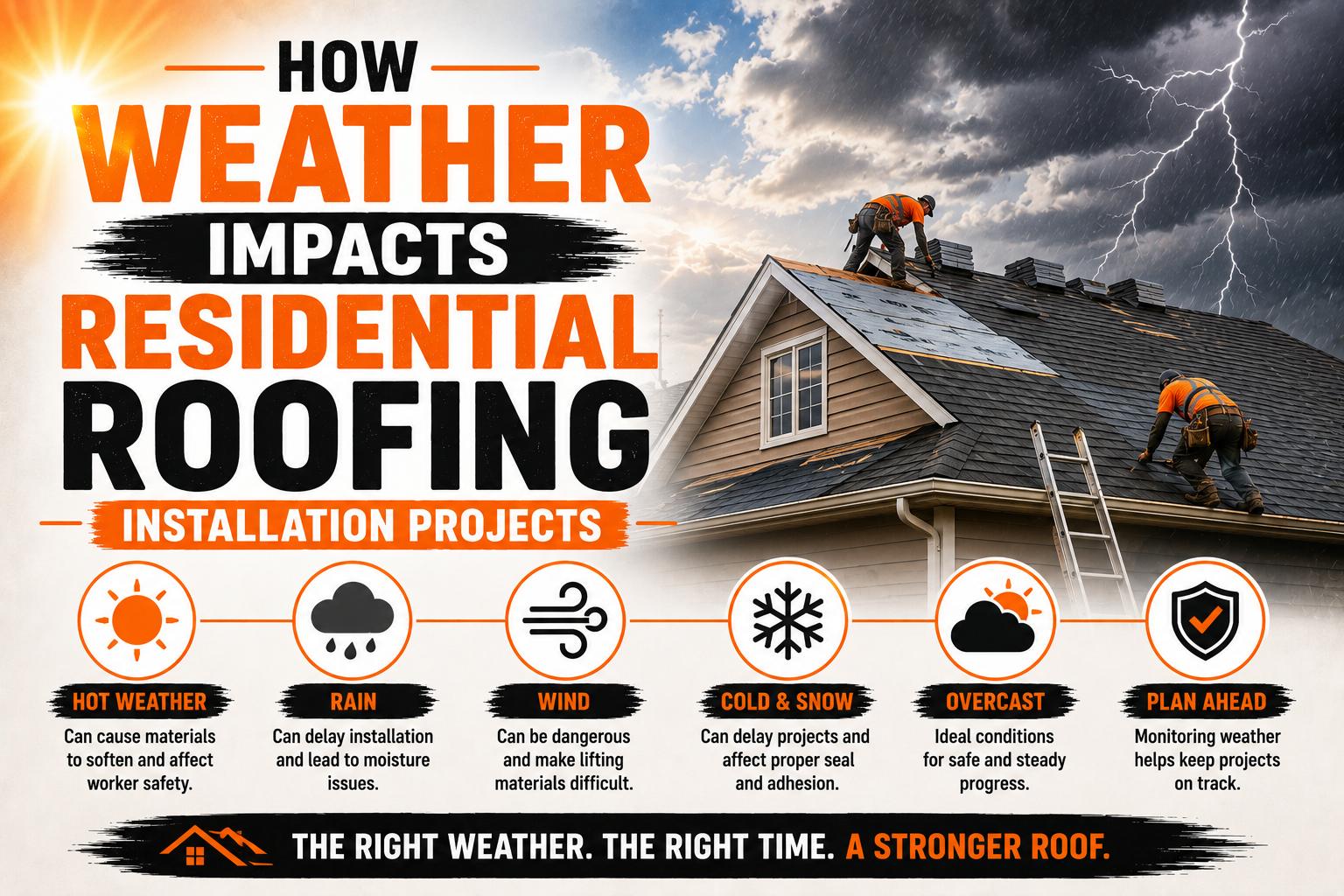 How Weather Impacts Residential Roofing Installation Projects