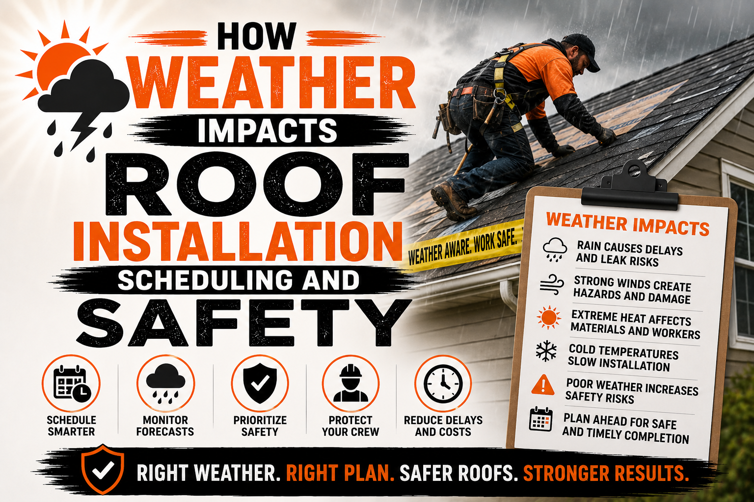 How Weather Impacts Roof Installation Scheduling and Safety