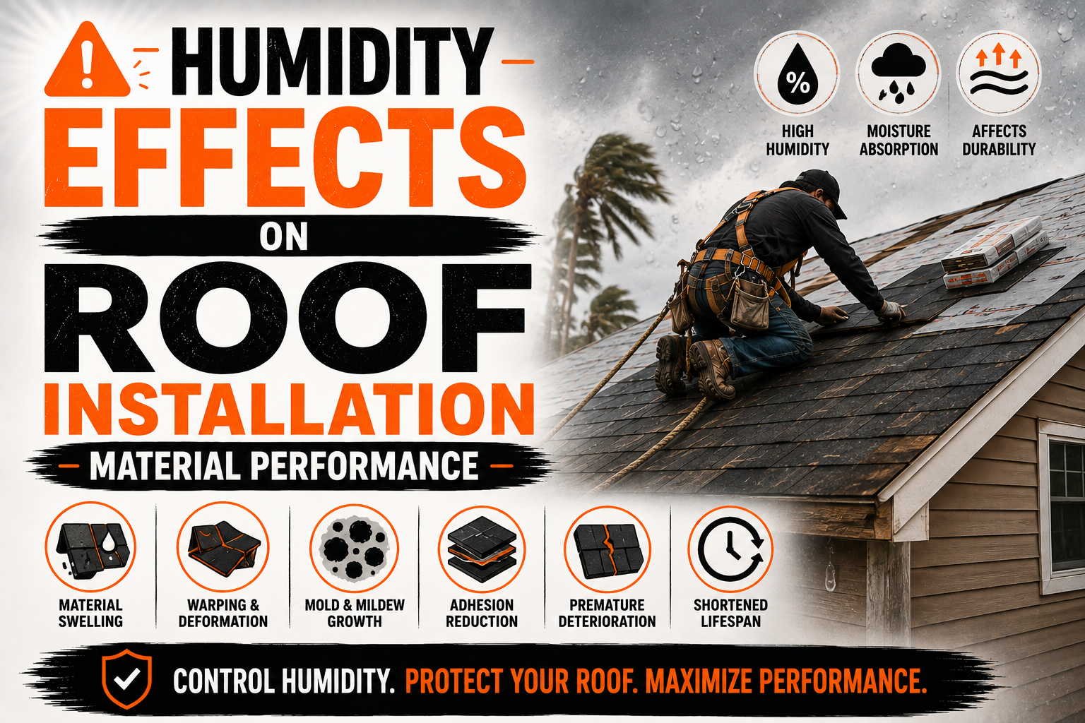 Humidity Effects on Roof Installation Material Performance