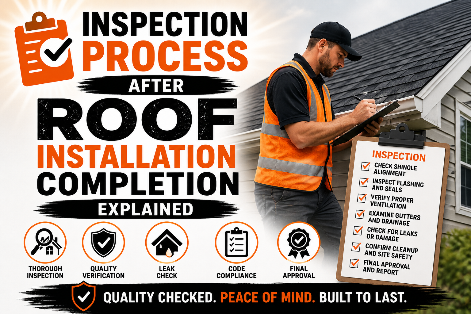 Inspection Process After Roof Installation Completion Explained