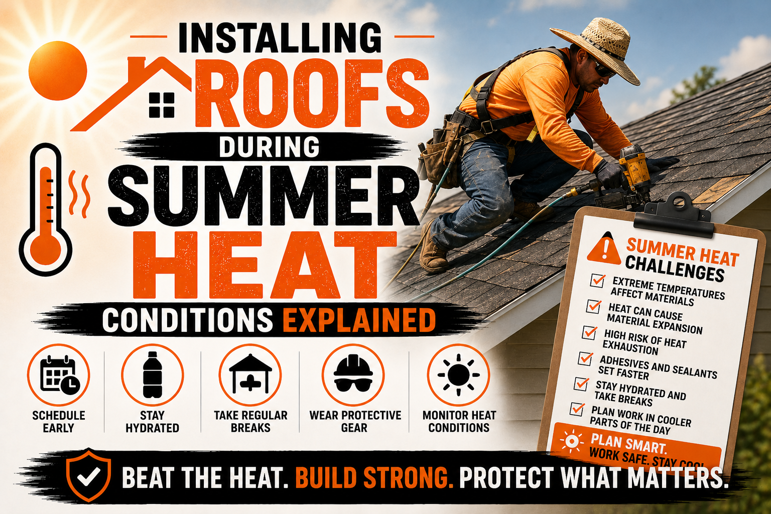 Installing Roofs During Summer Heat Conditions Explained