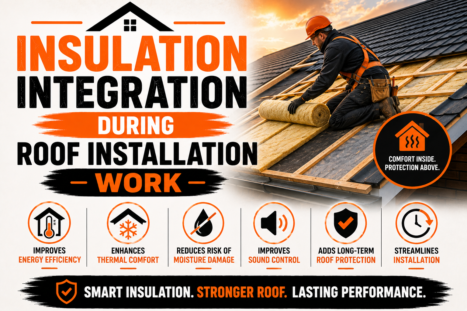 Insulation Integration During Roof Installation Work