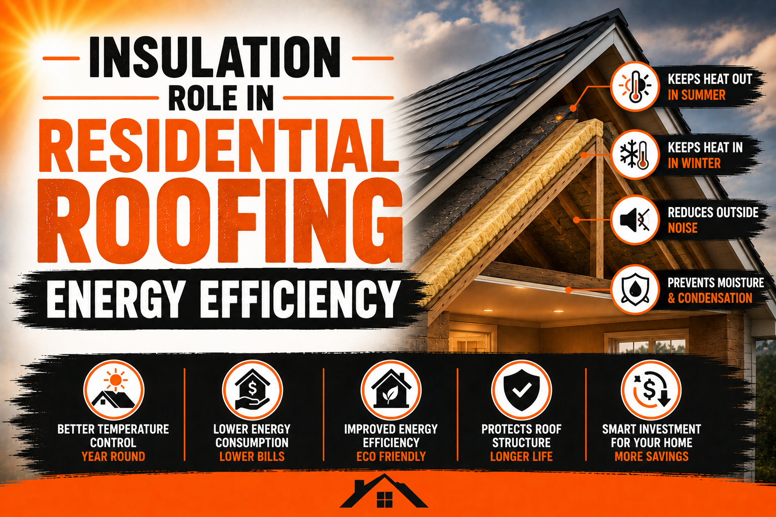 Insulation Role in Residential Roofing Energy Efficiency