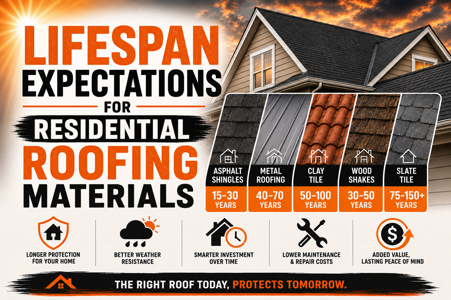Lifespan Expectations for Residential Roofing Materials