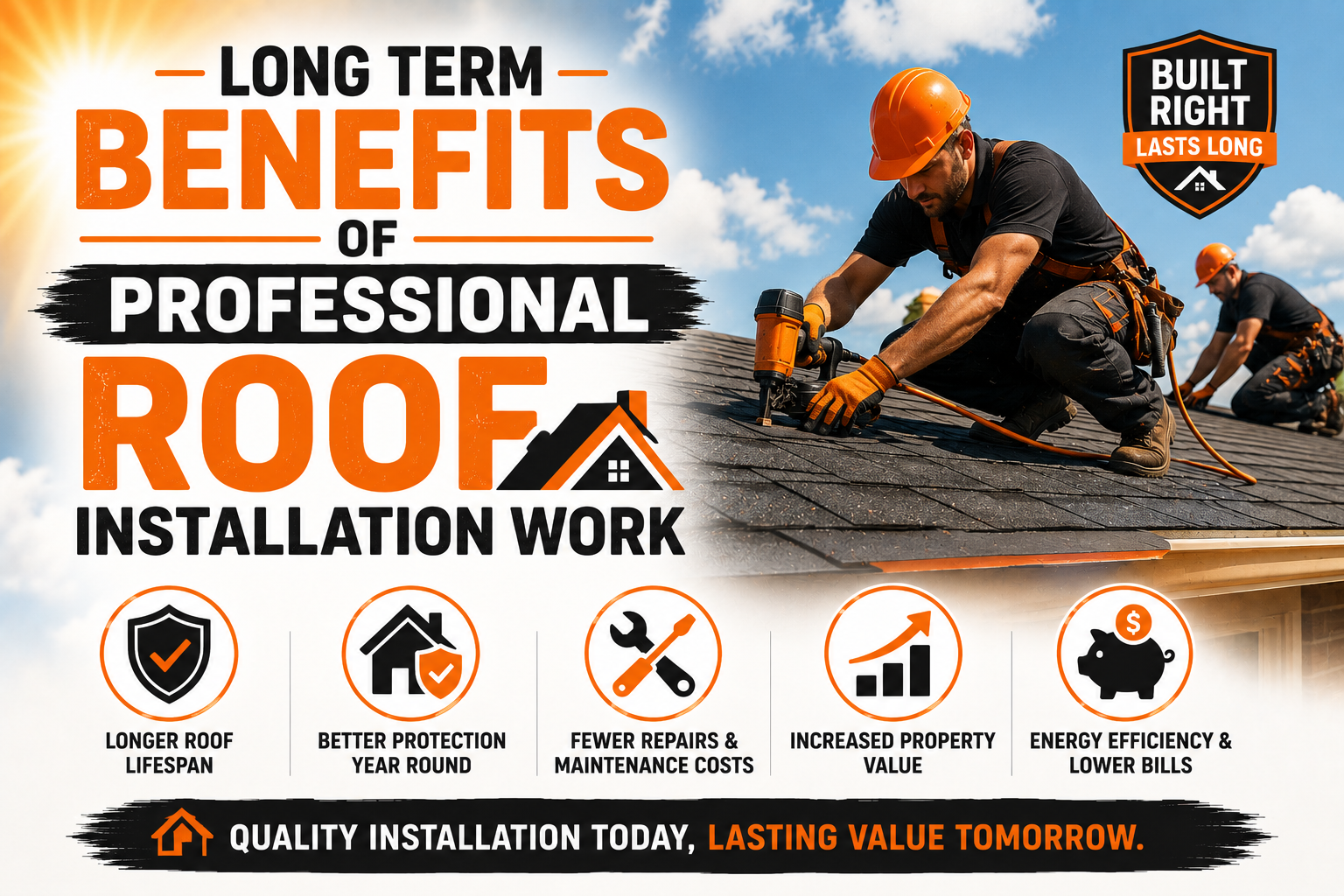 Long Term Benefits of Professional Roof Installation Work