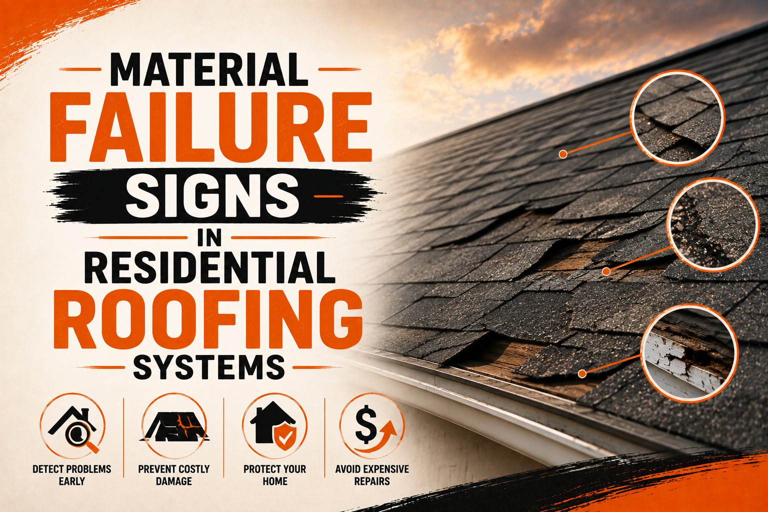 Material Failure Signs in Residential Roofing Systems