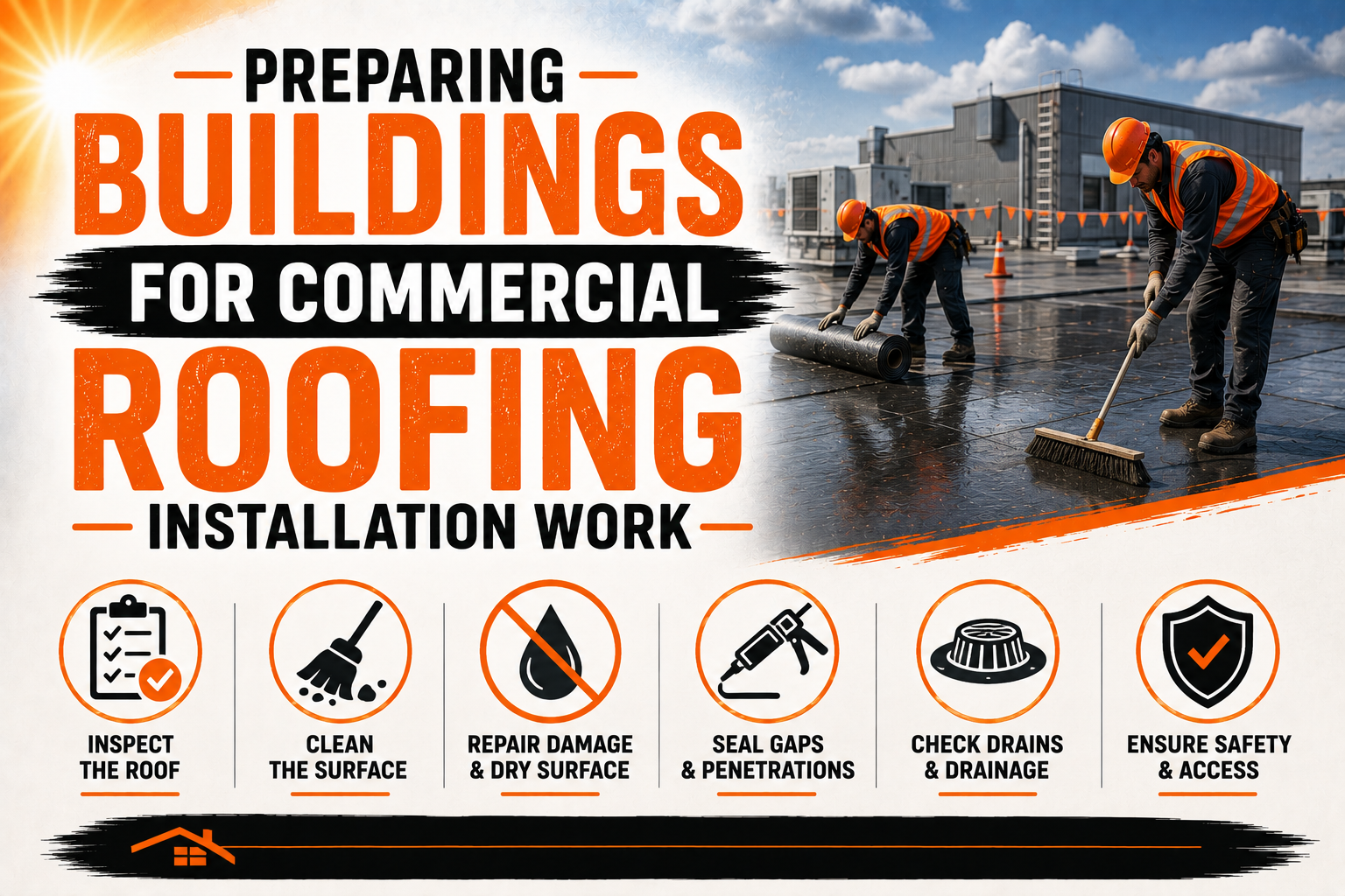 Preparing Buildings for Commercial Roofing Installation Work