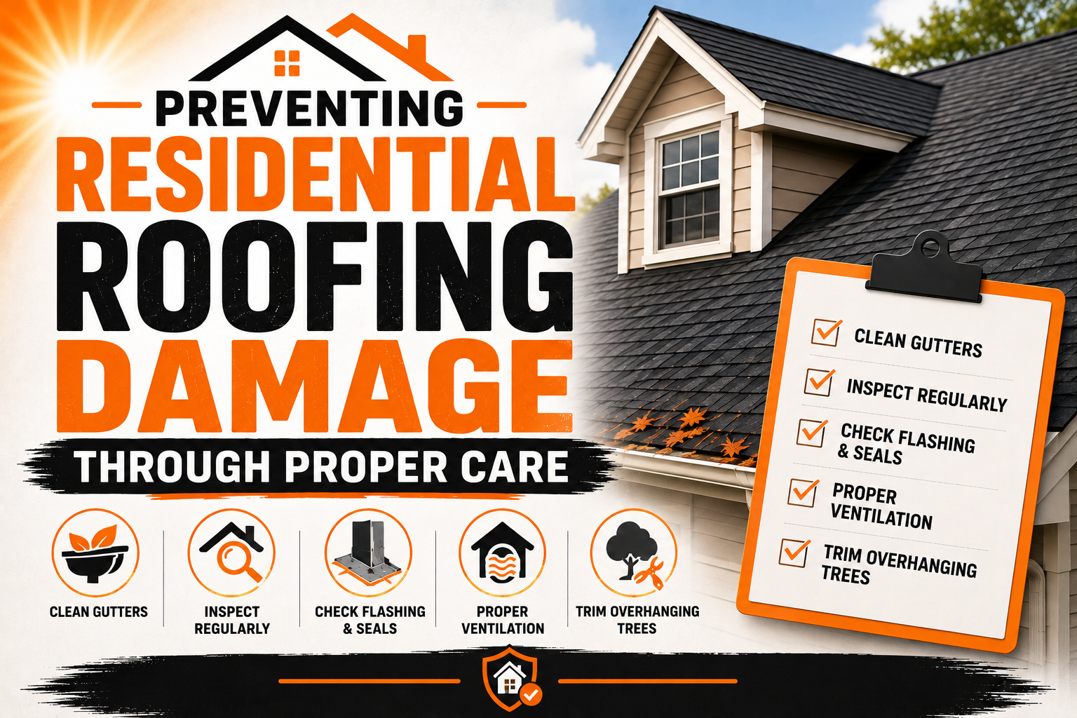 Preventing Residential Roofing Damage Through Proper Care