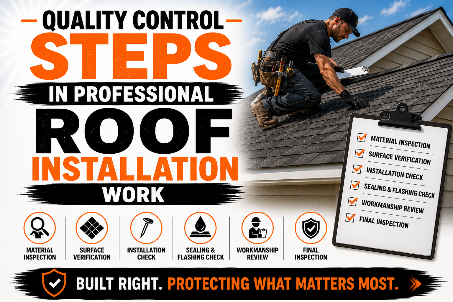 Quality Control Steps in Professional Roof Installation Work