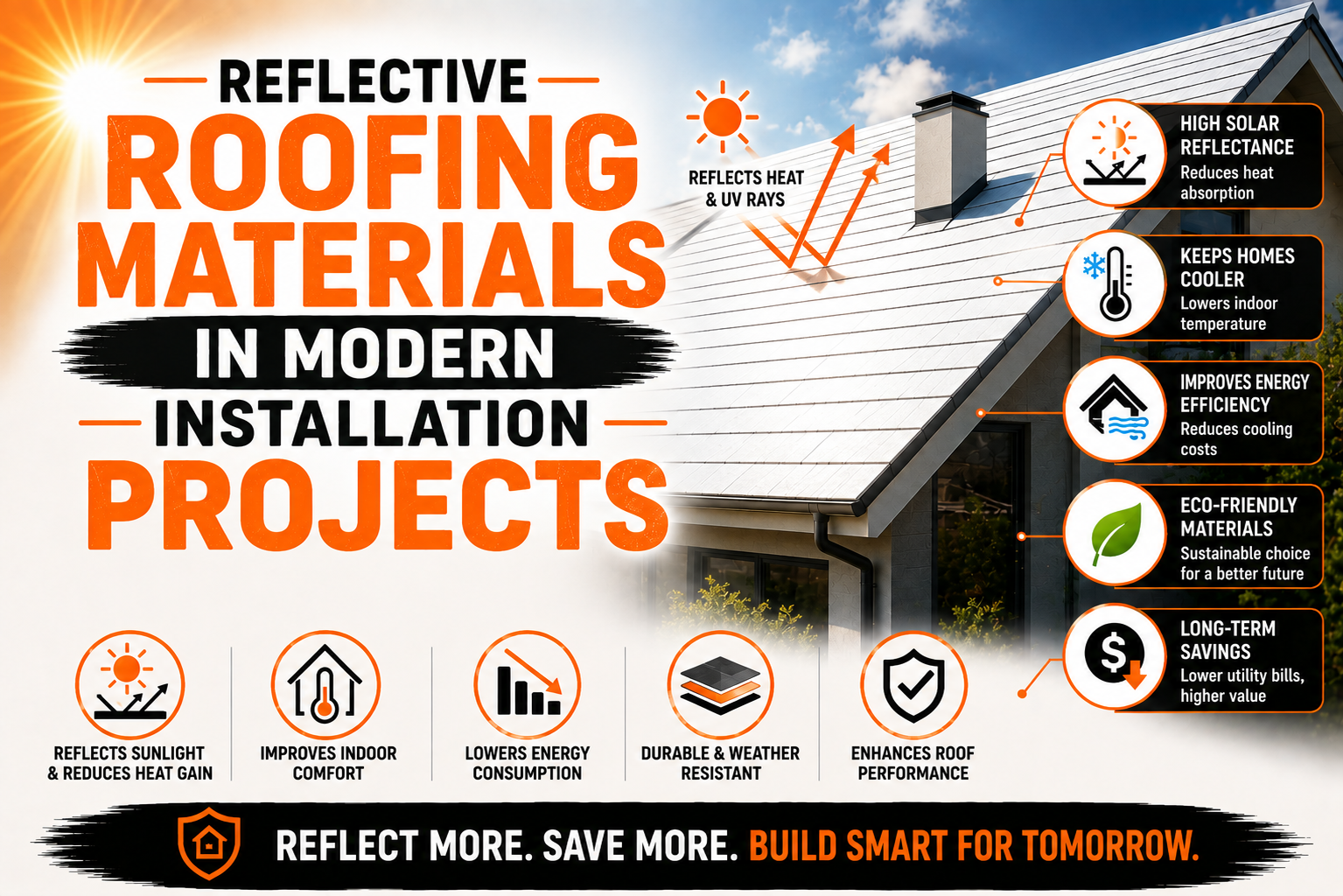 Reflective Roofing Materials in Modern Installation Projects
