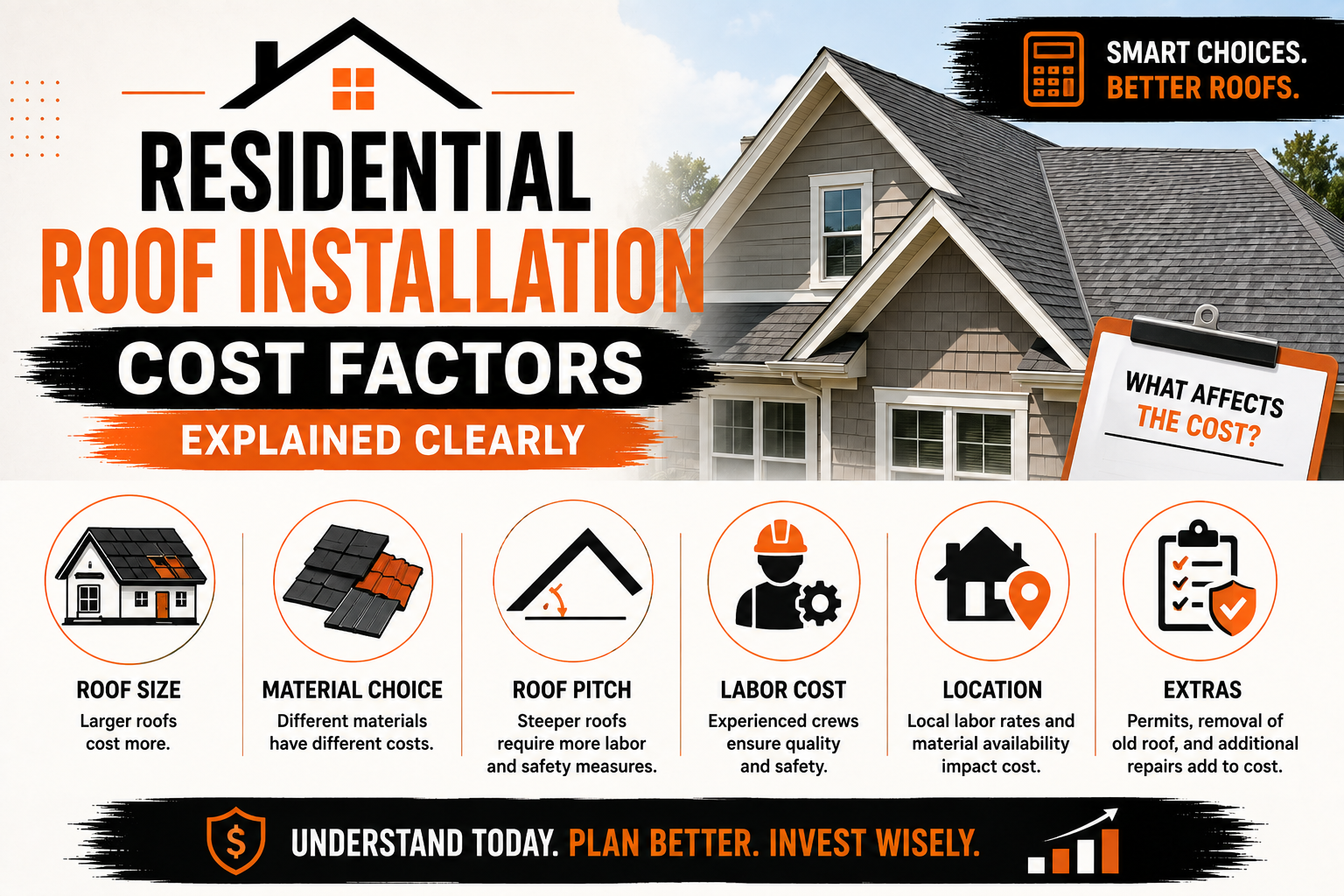 Residential Roof Installation Cost Factors Explained Clearly