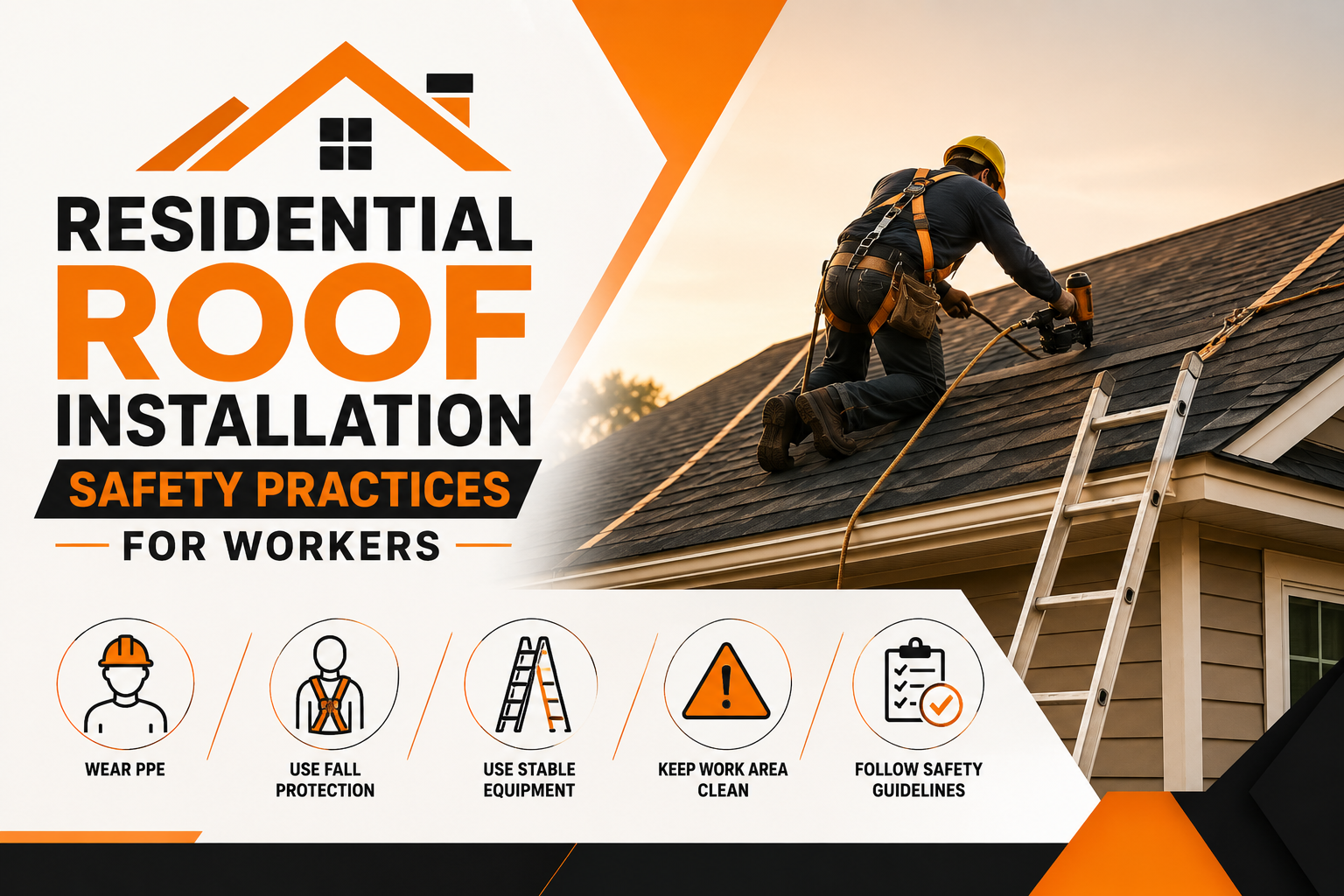 Residential Roof Installation Safety Practices for Workers