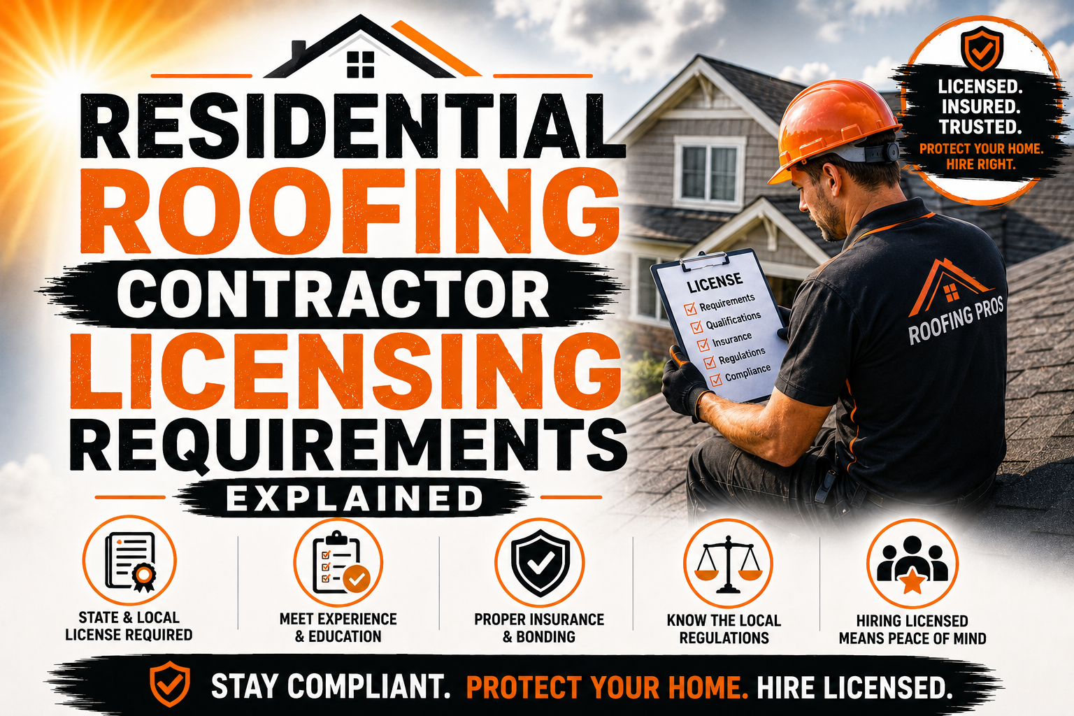Residential Roofing Contractor Licensing Requirements Explained
