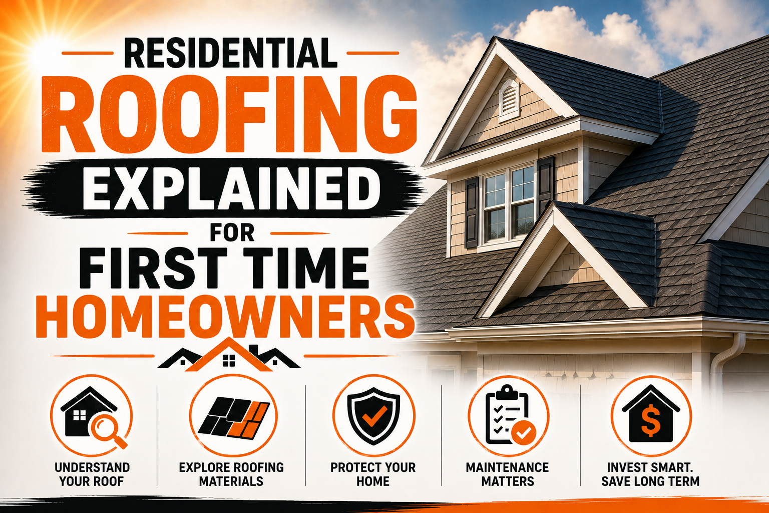 Residential Roofing Explained for First Time Homeowners