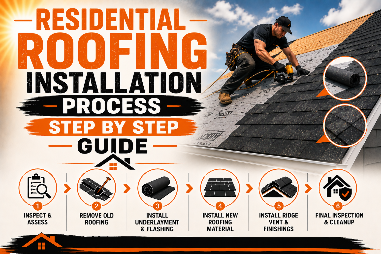 Residential Roofing Installation Process Step by Step Guide