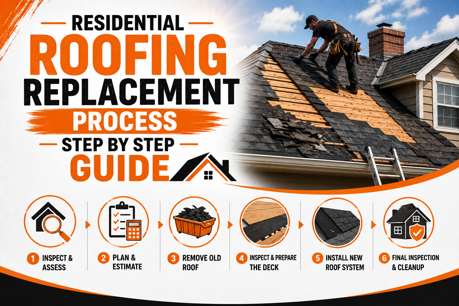 Residential Roofing Replacement Process Step by Step Guide