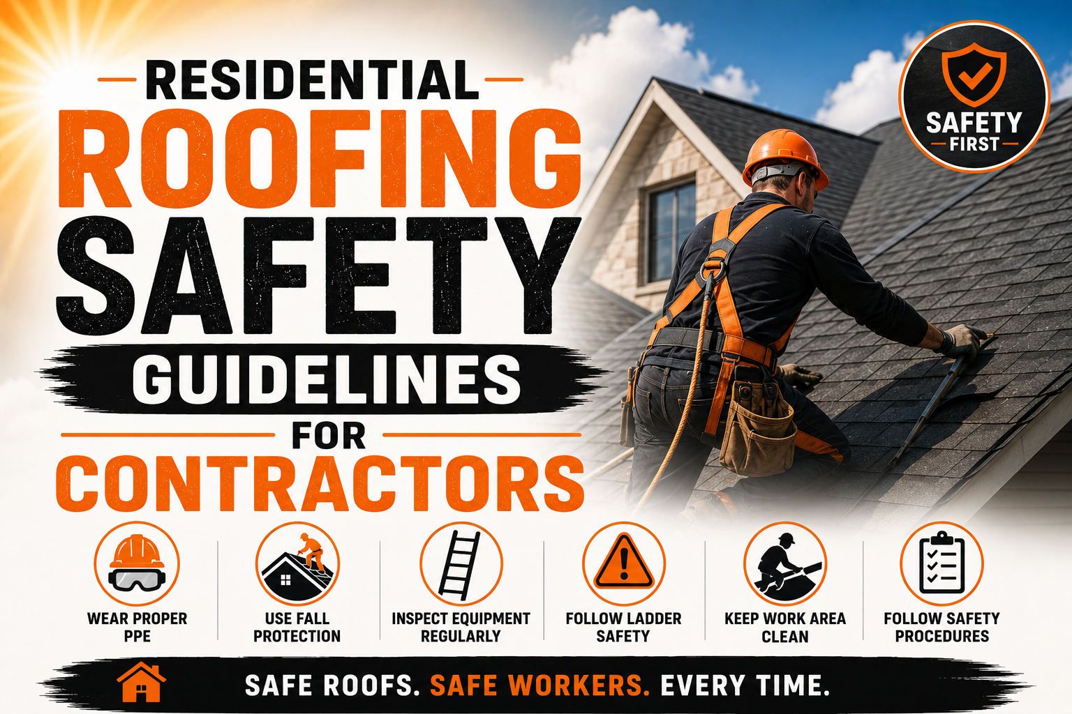 Residential Roofing Safety Guidelines for Contractors