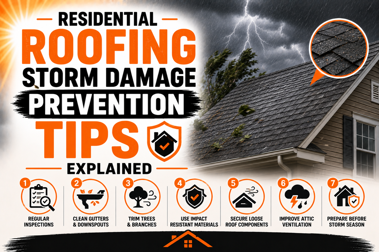 Residential Roofing Storm Damage Prevention Tips Explained
