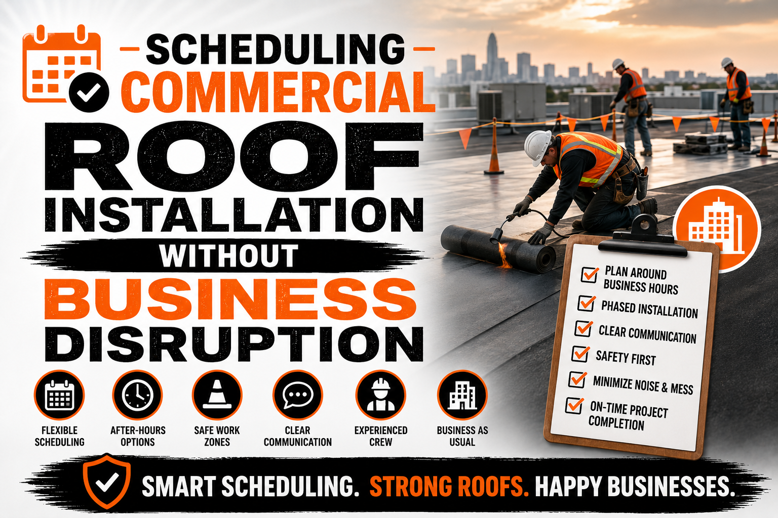Scheduling Commercial Roof Installation Without Business Disruption