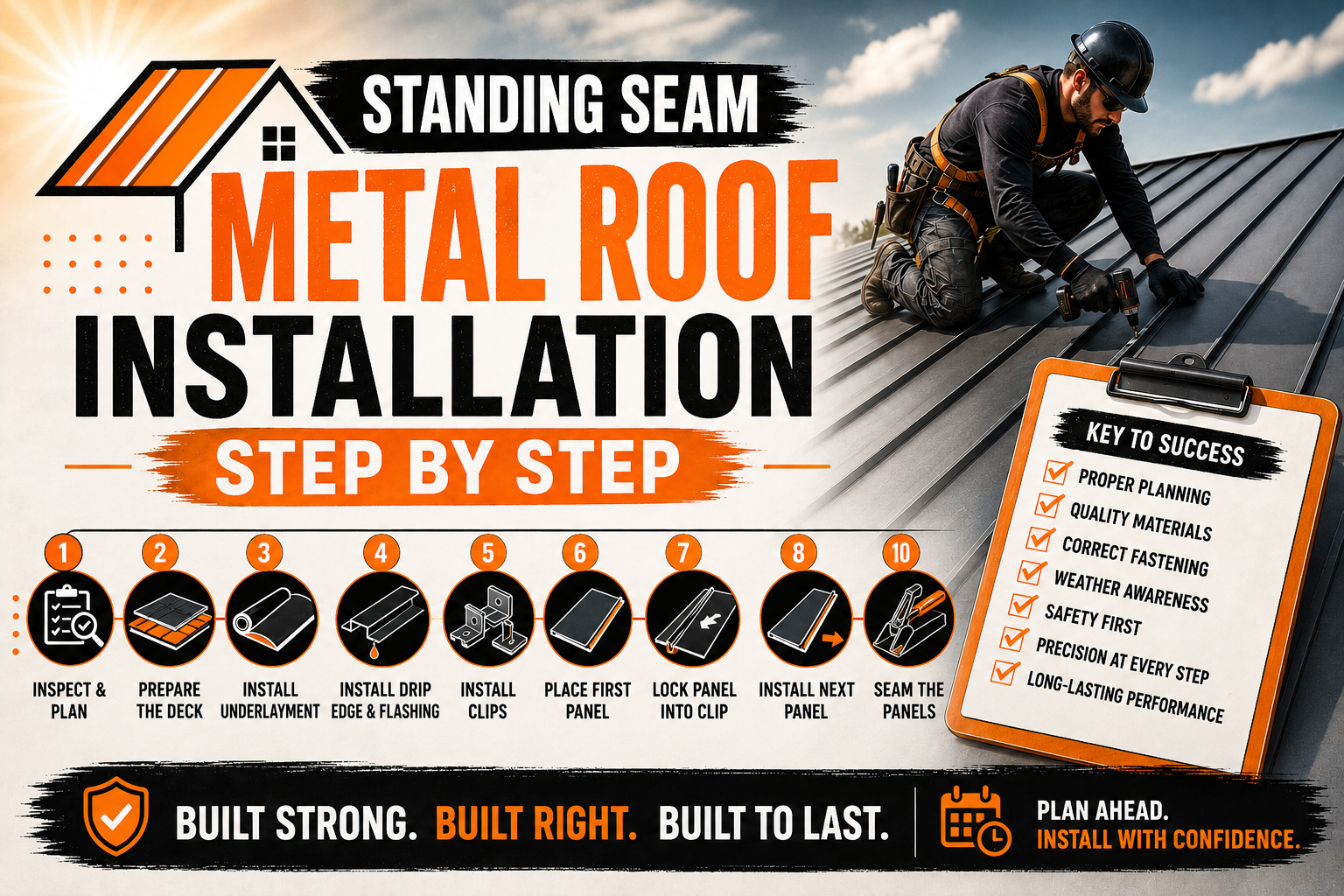 Standing Seam Metal Roof Installation Step by Step