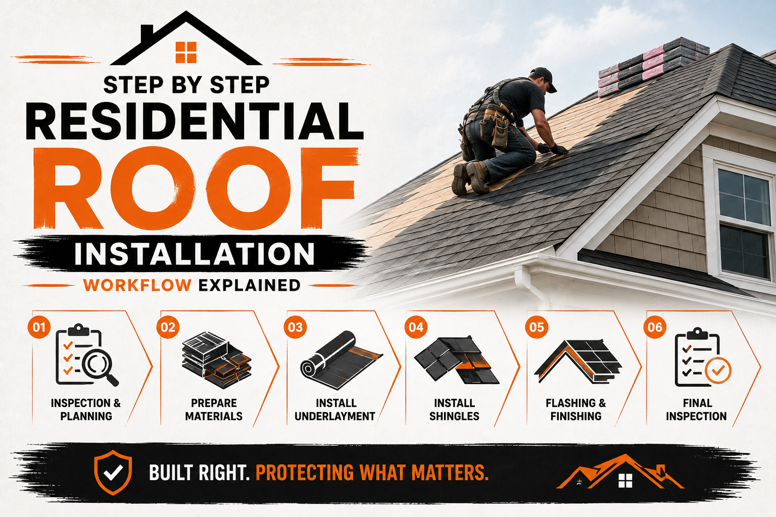 Step by Step Residential Roof Installation Workflow Explained