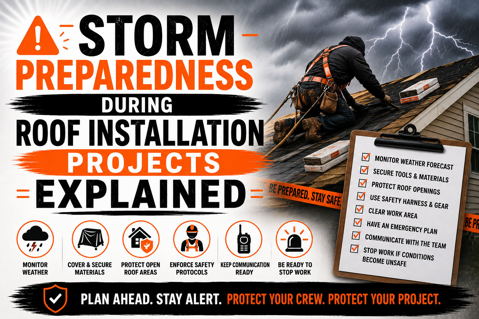 Storm Preparedness During Roof Installation Projects Explained