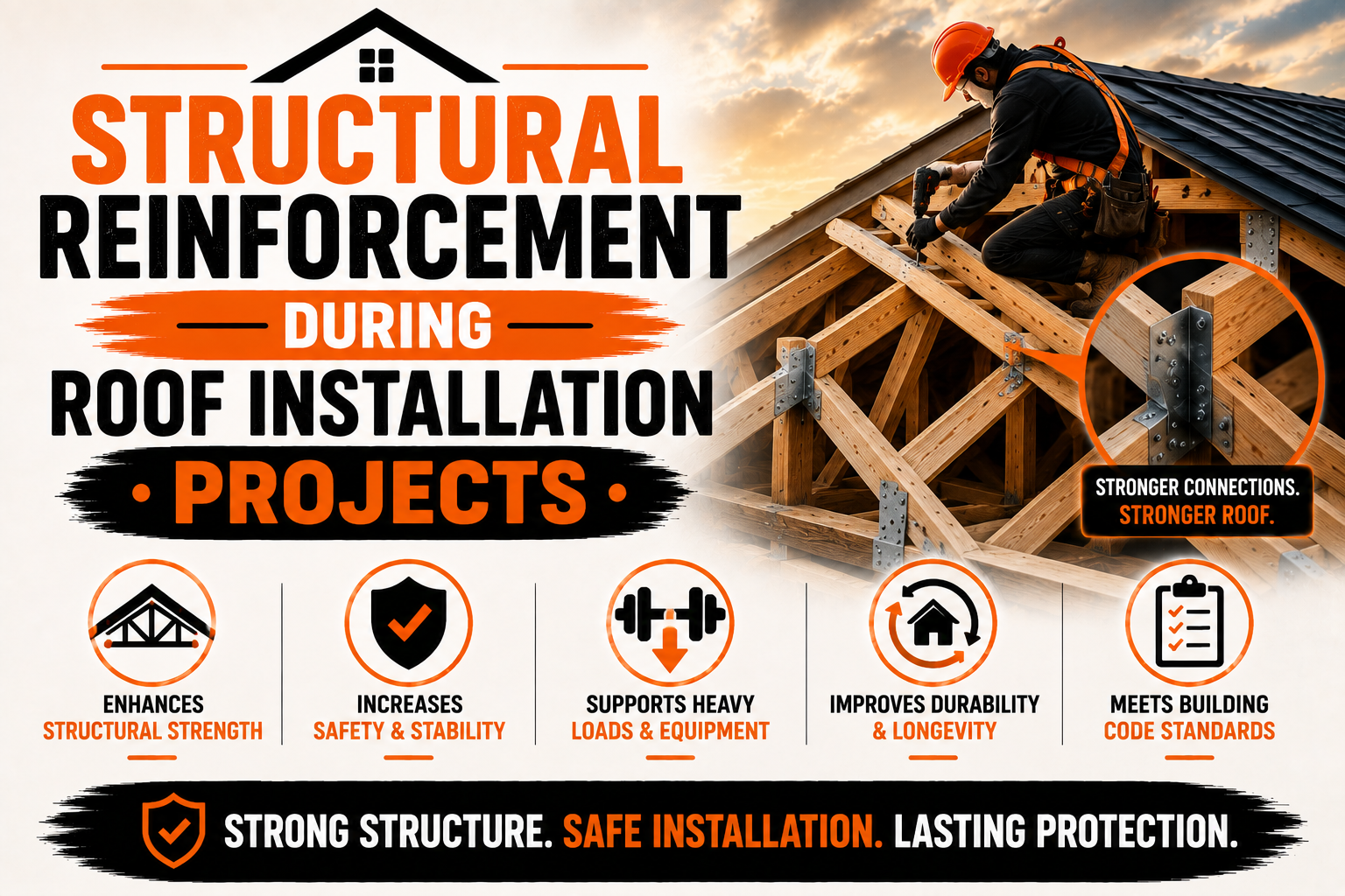 Structural Reinforcement During Roof Installation Projects