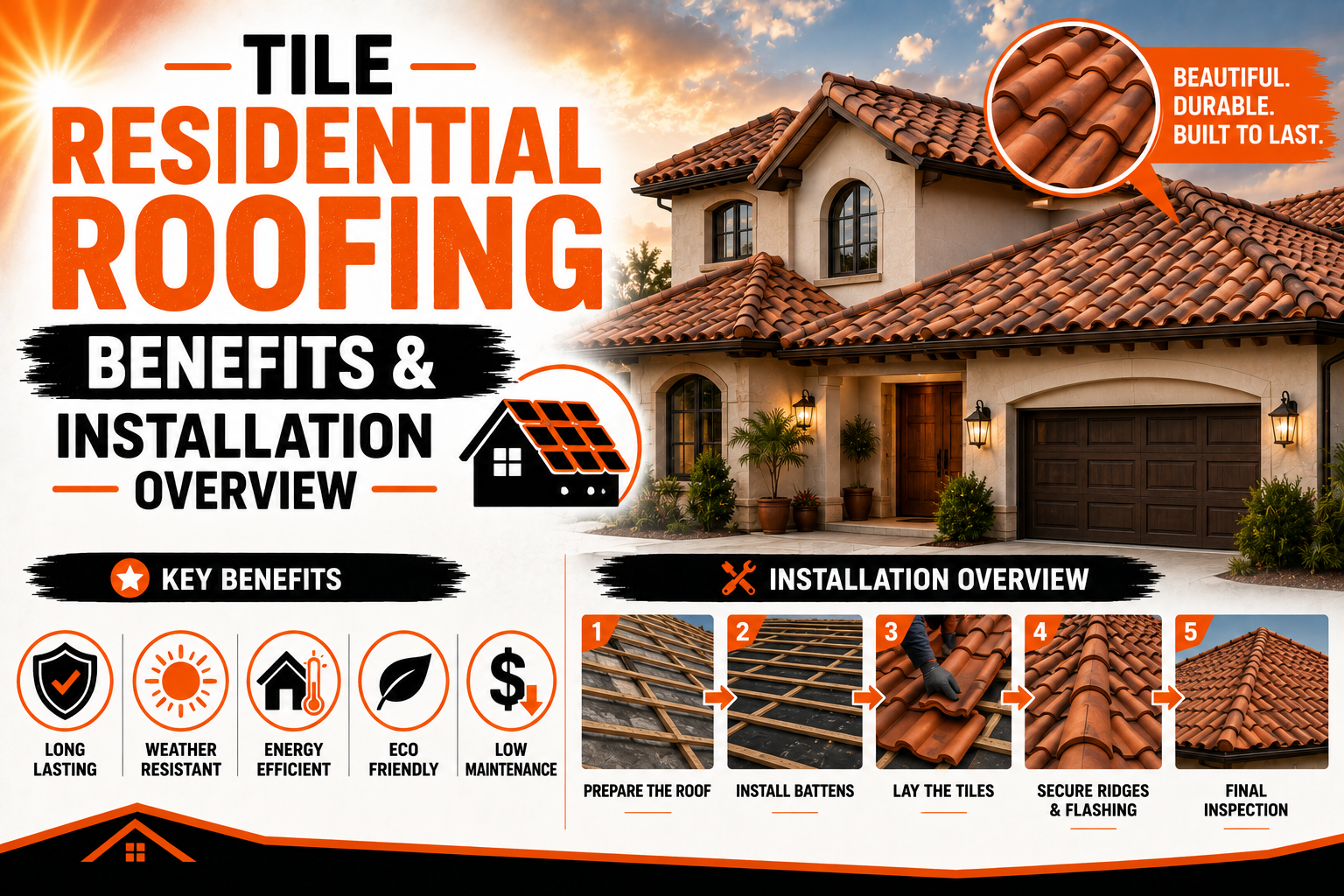 Tile Residential Roofing Benefits and Installation Overview