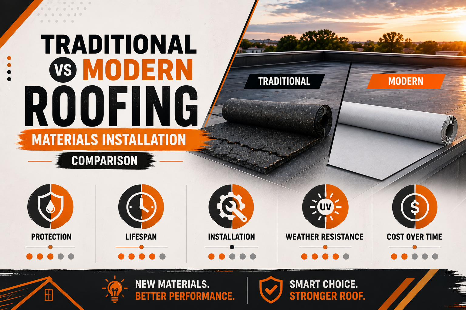 Traditional vs Modern Roofing Materials Installation Comparison