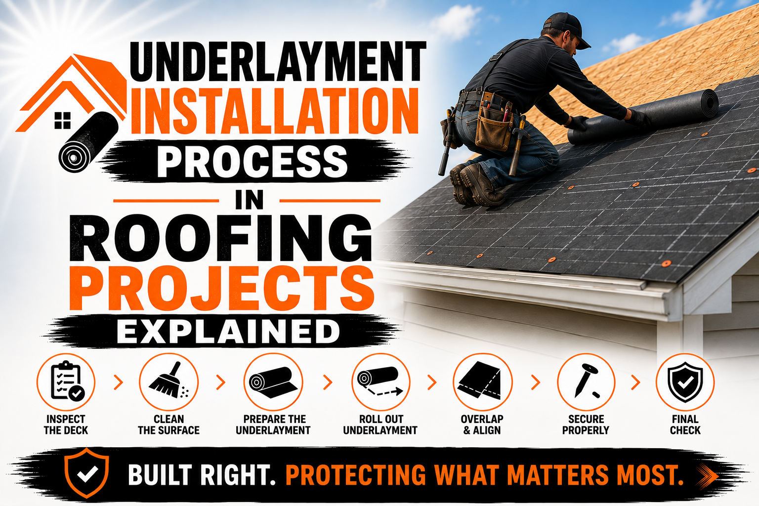 Underlayment Installation Process in Roofing Projects Explained