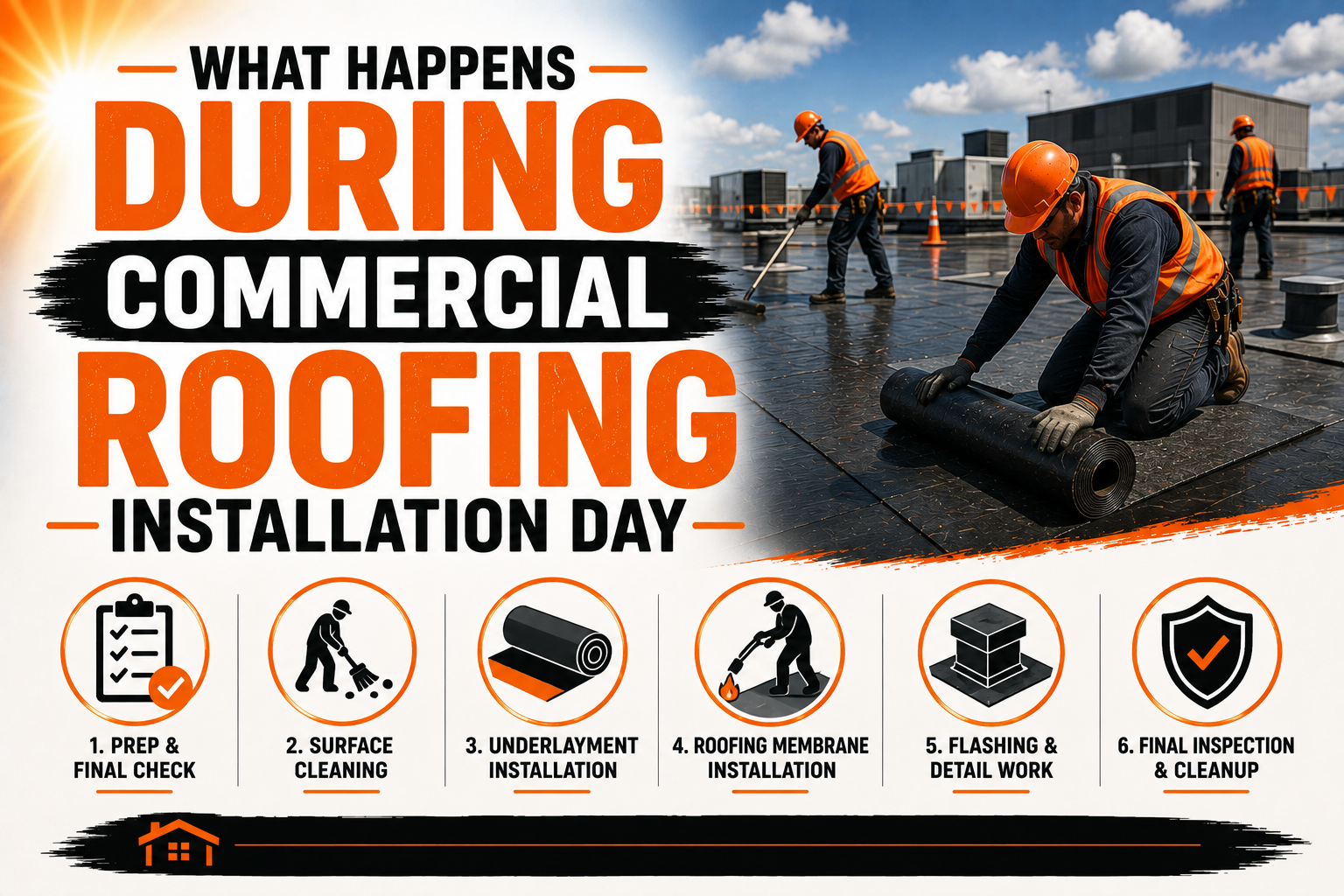 What Happens During Commercial Roofing Installation Day
